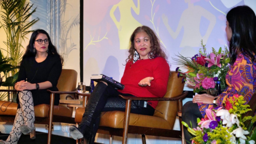 Sandra Guzman at a Latina Institute event