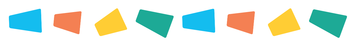 colorful banner with shapes